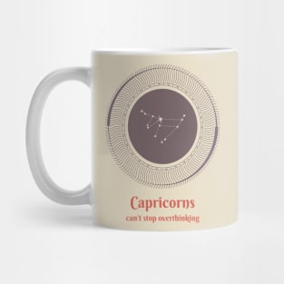 Zodiac Sign Capricorn (can't stop overthinking) Mug